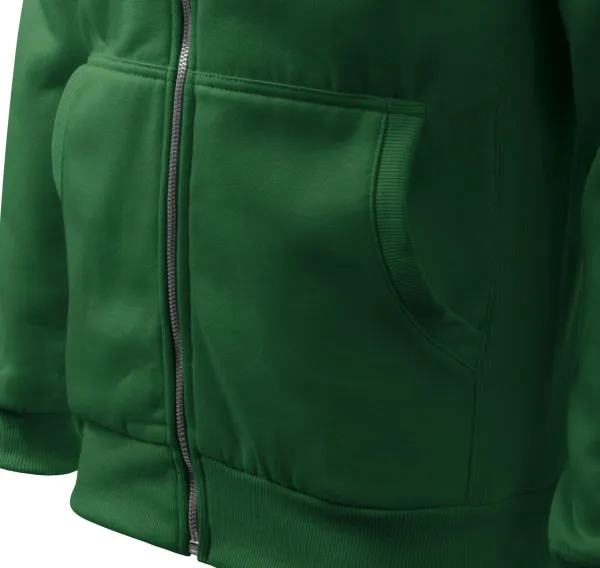 Изчистен мъжки суичър без качулка - Джобове тип „кенгуру“