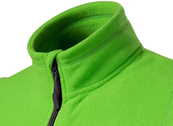 Контрастна жилетка от полар - Повдигната яка за предпазване от студ на врата