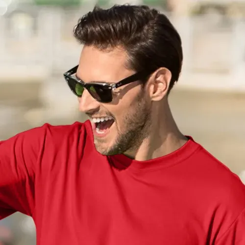 Мъжка класическа тениска - Класическо кръгло деколте