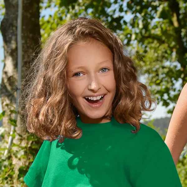 Детска семпла тениска - Класическо кръгло деколте