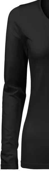 Дамска прилепнала тениска с дълъг ръкав - Класически дълги ръкави