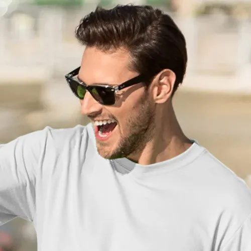 Мъжка класическа тениска - Класическо кръгло деколте