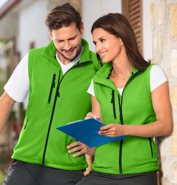 Контрастна жилетка от полар - Унисекс поларена жилетка - за жени и мъже