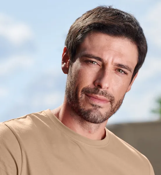 Мъжка семпла тениска - Класическо кръгло деколте