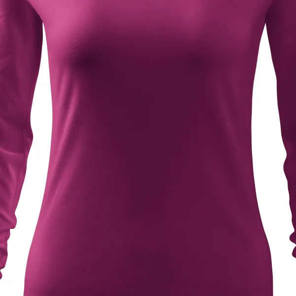 Дамска прилепнала тениска, V-образно деколте - Леко заострена кройка