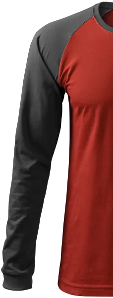 Мъжка контрастна тениска с дълъг ръкав - Дълги реглан ръкави