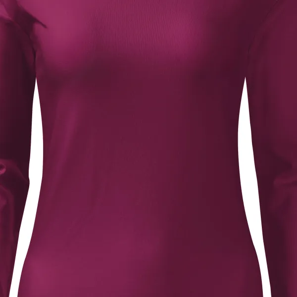 Дамска прилепнала тениска с дълъг ръкав - Леко заострена кройка