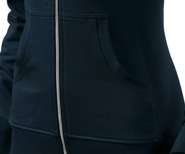 Дамски суичър без качулка - Джобове тип „кенгуру“