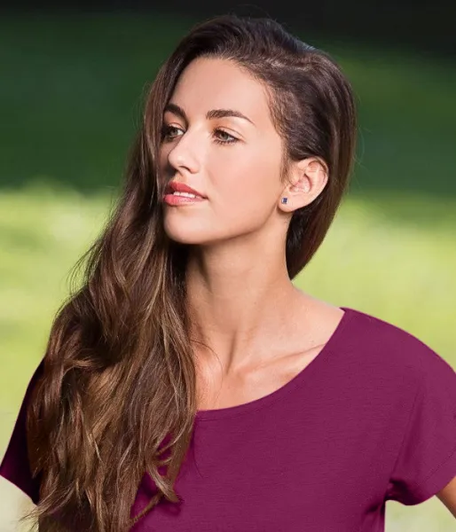 Дамска дълга тениска / рокля - По-дълбоко кръгло деколте