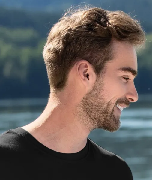 Мъжка модна тениска - Класическо кръгло деколте