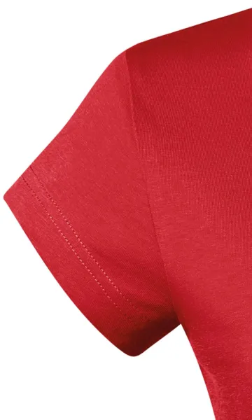 Дамска приталена тениска с V-образно деколте - Много къси ръкави