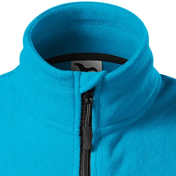 Контрастна жилетка от полар - Закопчаване с цип до брадичката