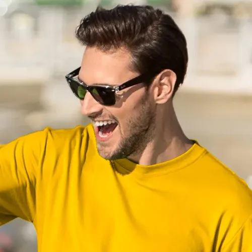 Мъжка класическа тениска - Класическо кръгло деколте