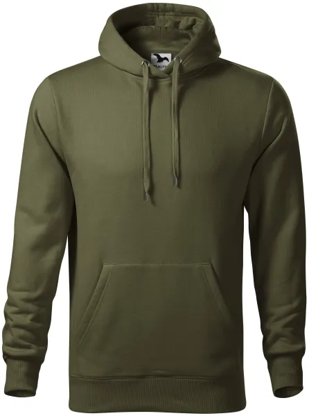 Мъжки суичър с качулка без цип - Свободна кройка със странични шевове