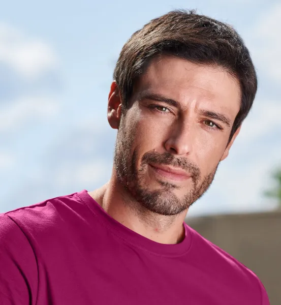 Мъжка семпла тениска - Класическо кръгло деколте