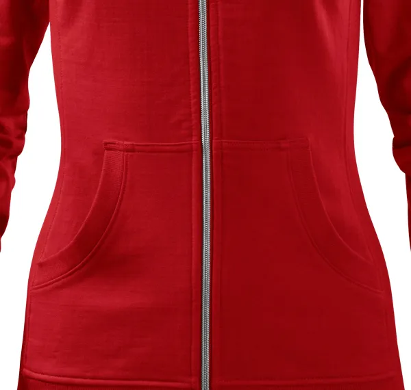 Дамски суичър без качулка - Стеснена кройка със странични шевове