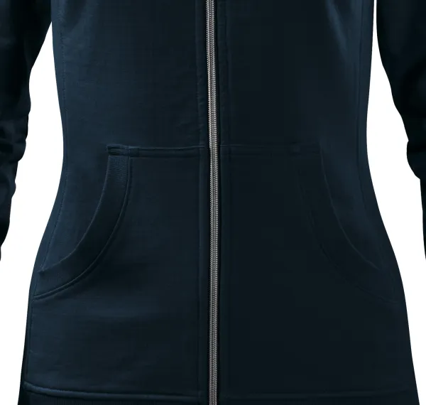 Дамски суичър без качулка - Стеснена кройка със странични шевове