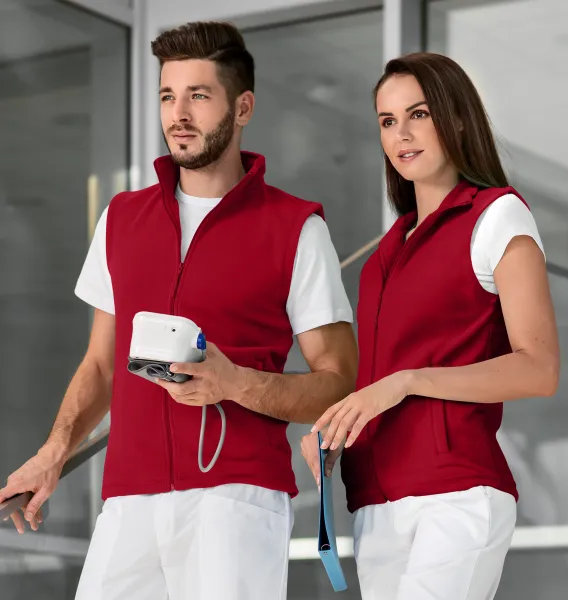 Класическа жилетка от полар - Унисекс поларена жилетка - за жени и мъже