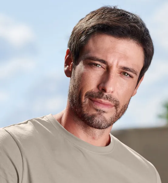 Мъжка семпла тениска - Класическо кръгло деколте