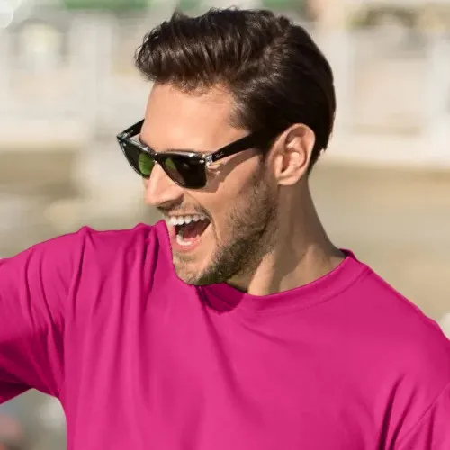 Мъжка класическа тениска - Класическо кръгло деколте