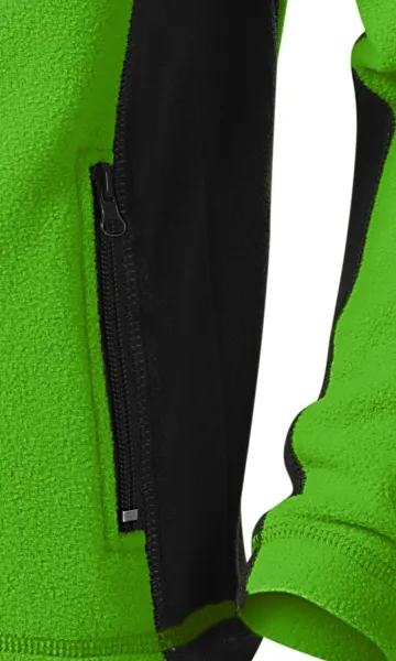 Детско поларено контрастно яке - Практични джобове с цип