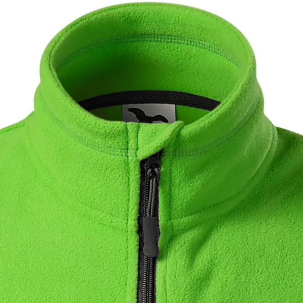 Контрастна жилетка от полар - Закопчаване с цип до брадичката