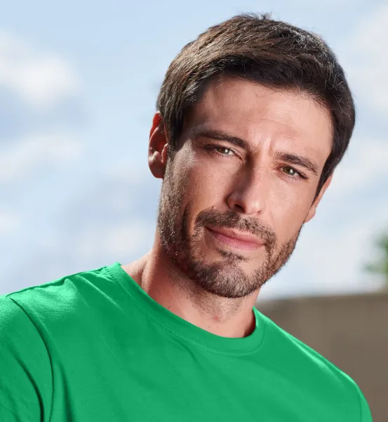 Мъжка семпла тениска - Класическо кръгло деколте