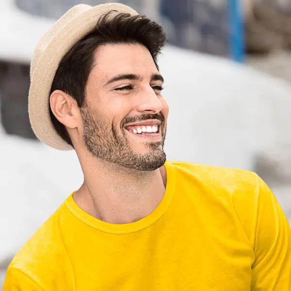 Мъжка тениска с дълъг ръкав - Класическо кръгло деколте