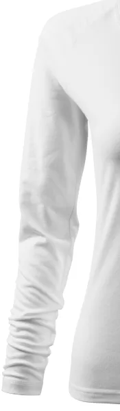 Дамска прилепнала тениска, V-образно деколте - Дълги реглан ръкави