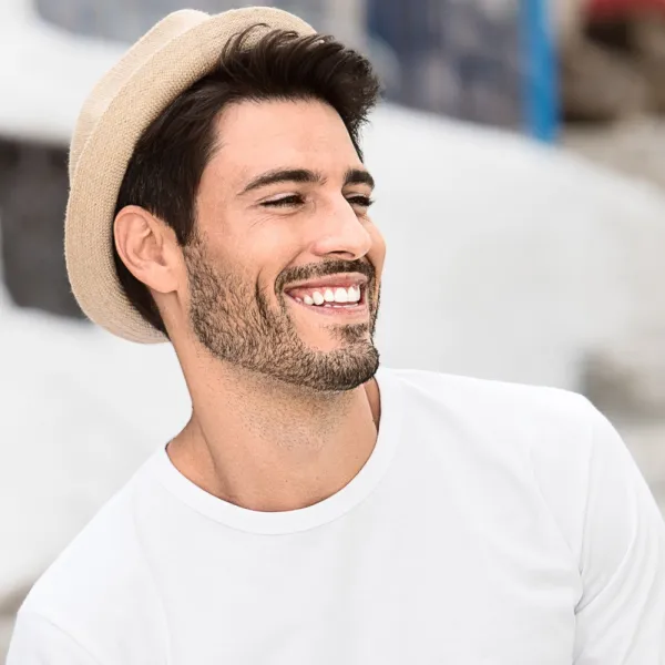 Мъжка тениска с дълъг ръкав - Класическо кръгло деколте