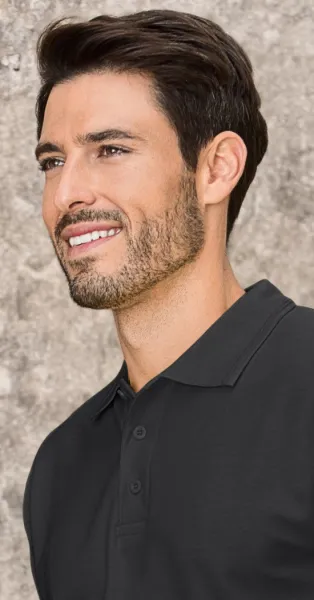 Мъжка свободна риза поло - Закопчаване с 3 копчета