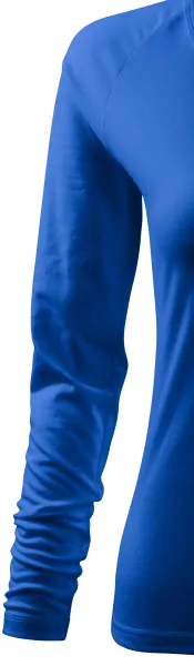 Дамска прилепнала тениска, V-образно деколте - Дълги реглан ръкави