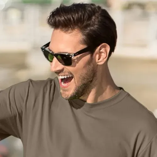 Мъжка класическа тениска - Класическо кръгло деколте