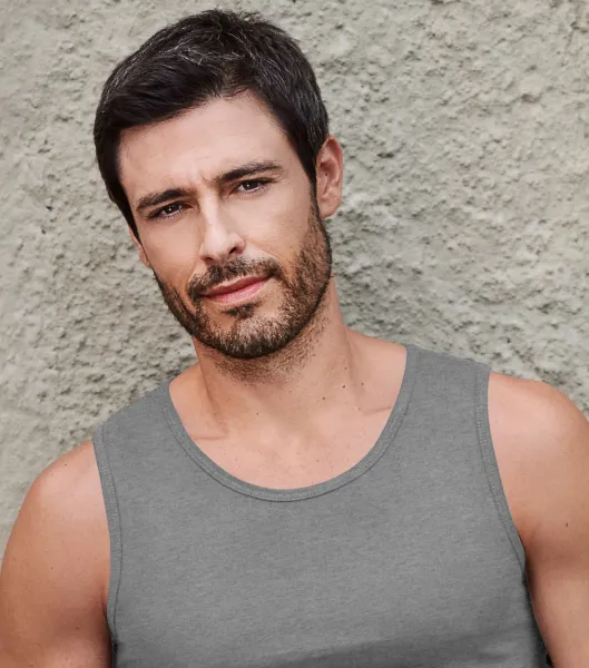 Мъжки потник - Класическо кръгло деколте