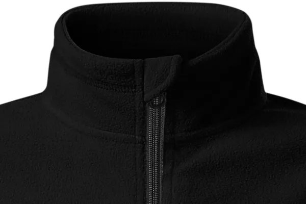 Детско поларено контрастно яке - Закопчаване с цип до брадичката