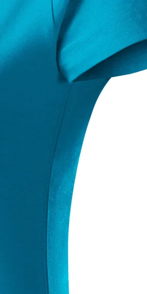 Дамска проста тениска - Разкроена със странични шевове