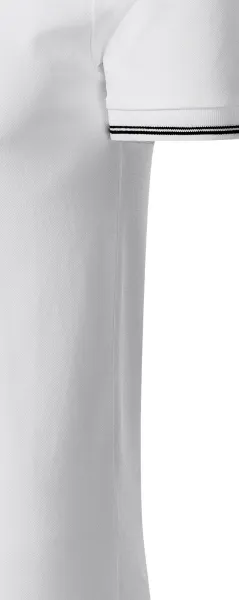 Мъжка контрастираща поло риза - Разкроена със странични шевове