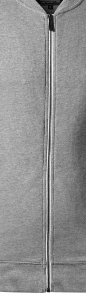 Мъжки суичър със скрити джобове - Бял метален цип